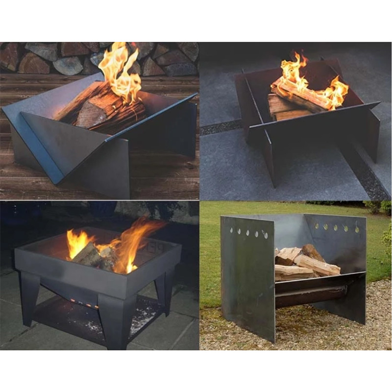 Avtagbar metallträdgårdsdekoration Uppvärmning Brazier Simple Fire Pit